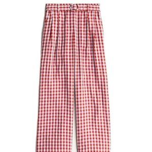 J Crew Wide-leg pant in drapey gingham